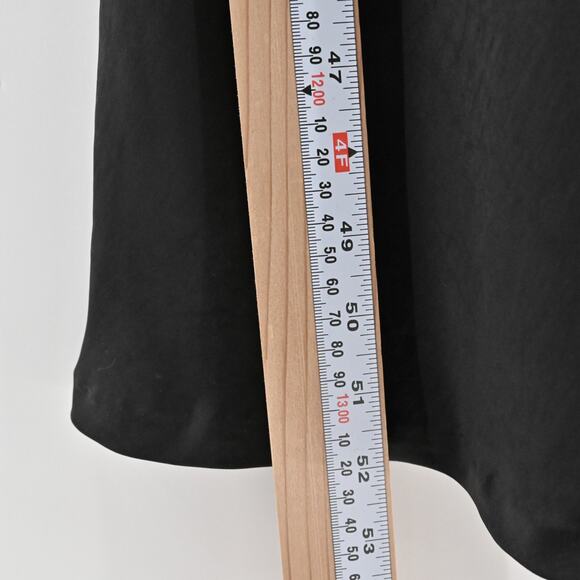 ANTHROPOLOGIE Dress Size M Black Sleeveless Satin Maxi Whimsigoth Mare Mare Slip - Picture 11 of 12